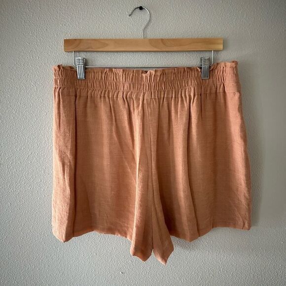 1 State Women's Breezy Neutral Textured High Waist Shorts Size XL - Picture 5 of 6